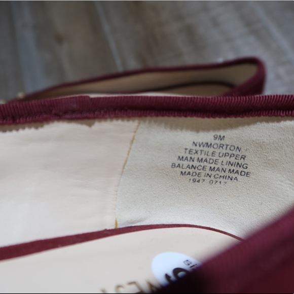 NINE WEST Morton Wine Ballet Flats 9 - Picture 5 of 6